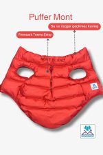 Küçük ve Orta Irk Kırmızı Puffer Köpek Montu